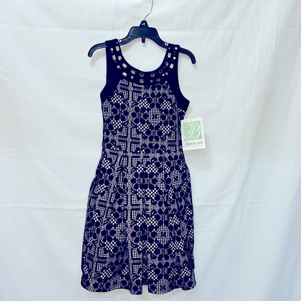 Bonnie Jean Black Patterned Dress